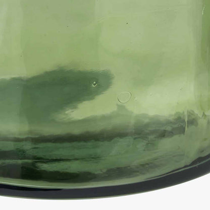 Forest Green Recycled Glass Bottle Vase – Large Sustainable Decorative Vase
