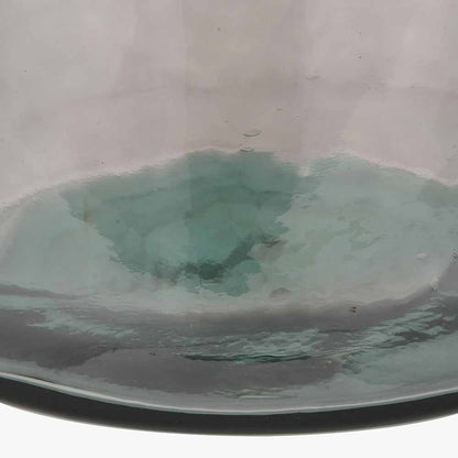 Grey Recycled Glass Bottle Vase – Sustainable Decorative Statement Vase