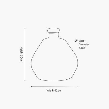 Orange Organic Shaped Recycled Glass Vase
