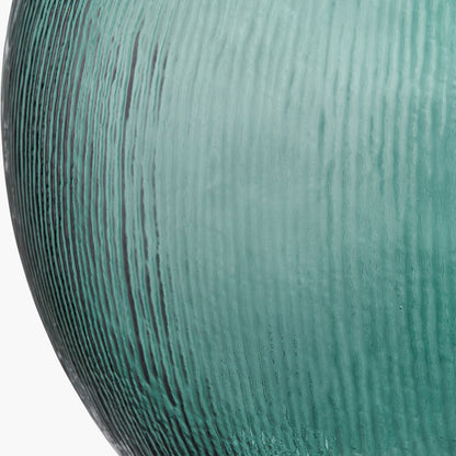 Round Recycled Sea Green Glass Vase