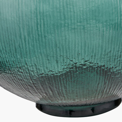 Round Recycled Sea Green Glass Vase