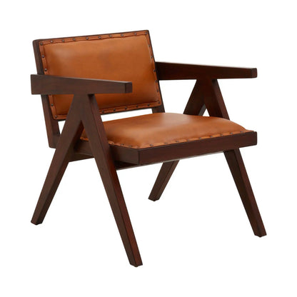 Andean Small Angular Chair Tan Leather