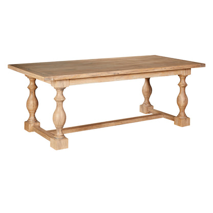 Rouen Whitewash Oak Dining Table