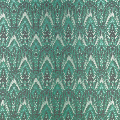 The Lolana Patterned Jade Lampshade with Ivory Fringe