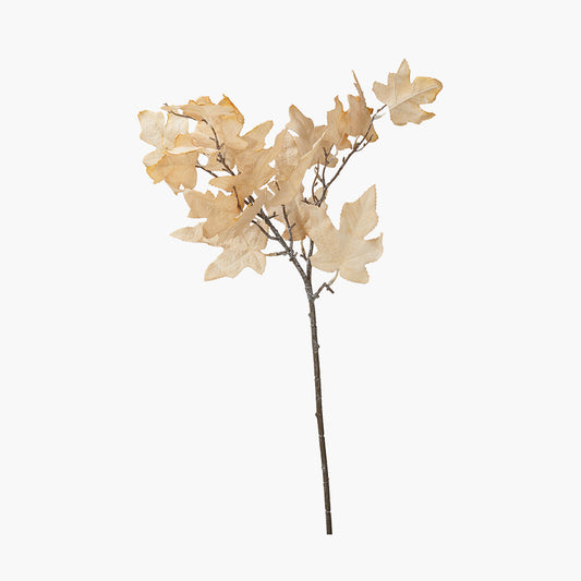 Natural Apricot Maple Leaf Artificial Stems – Pack of 6 Faux Autumn Foliage