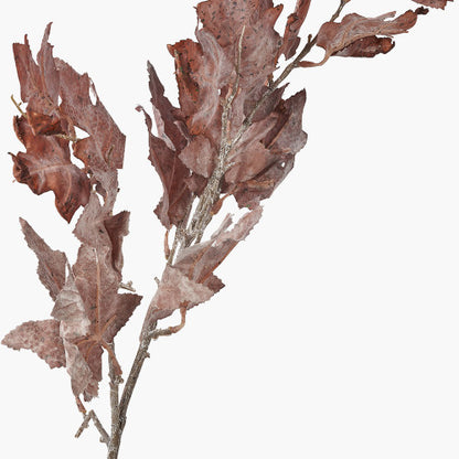Mulberry Brown Maple Leaf Artificial Stems – Pack of 6 Autumn Faux Foliage for UK Homes