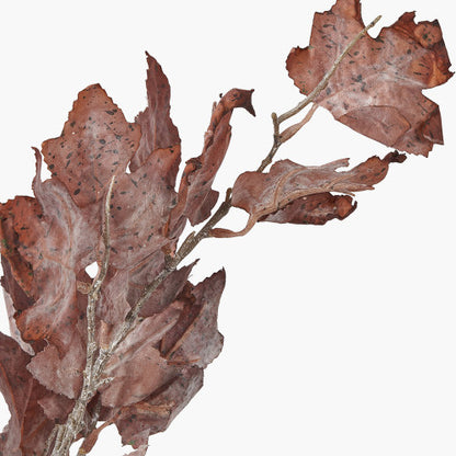 Mulberry Brown Maple Leaf Artificial Stems – Pack of 6 Autumn Faux Foliage for UK Homes