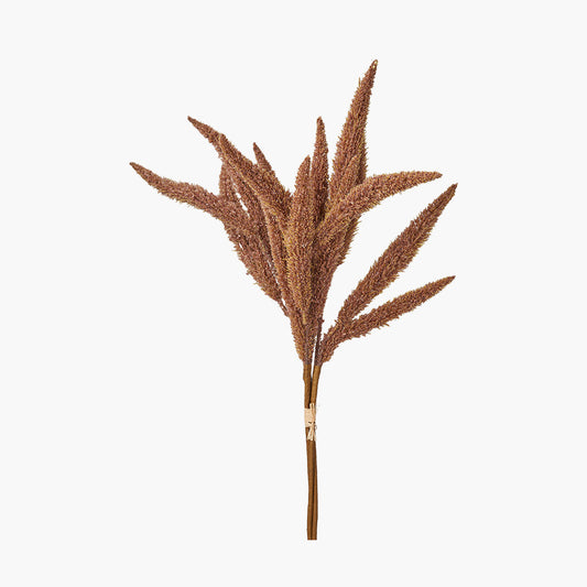 Mulberry Brown Faux Foxtail Hand-Tied 3 Stem Bundle Pack of 6 – Textured Dried Look Stems