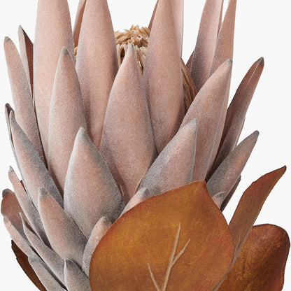 Mulberry Brown Protea Stems – Pack of 6 Artificial Flowers for Home Décor