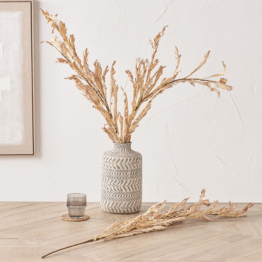Natural Apricot Autumn Leaf Faux Stem Pack of 6 – Elegant Seasonal Foliage