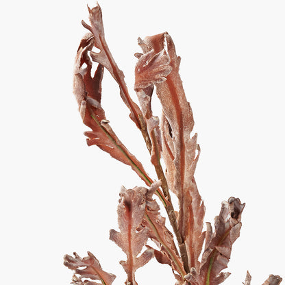Mulberry Brown Faux Autumn Leaf Pack of 6 – Elegant Artificial Foliage Stems