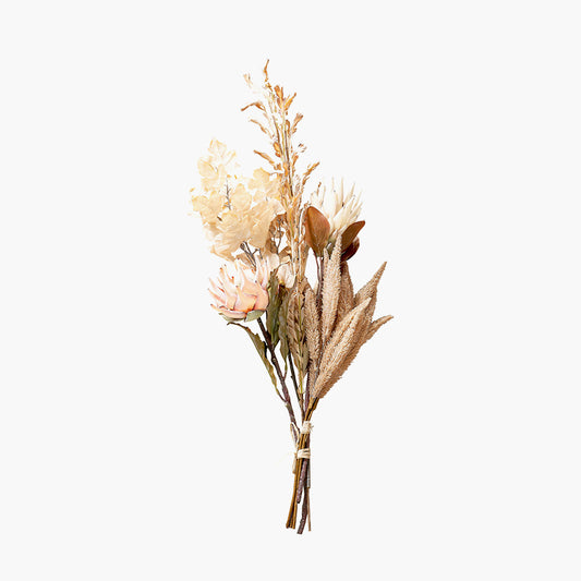 Natural Apricot Dried Flower Bunch – Luxury Faux Floral Arrangement