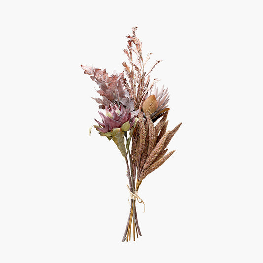 Mulberry Brown Dried Flower Bunch – Elegant Faux Autumn Bouquet