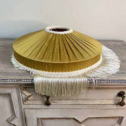 The Peggy Silk Fringed Lampshade in Gold