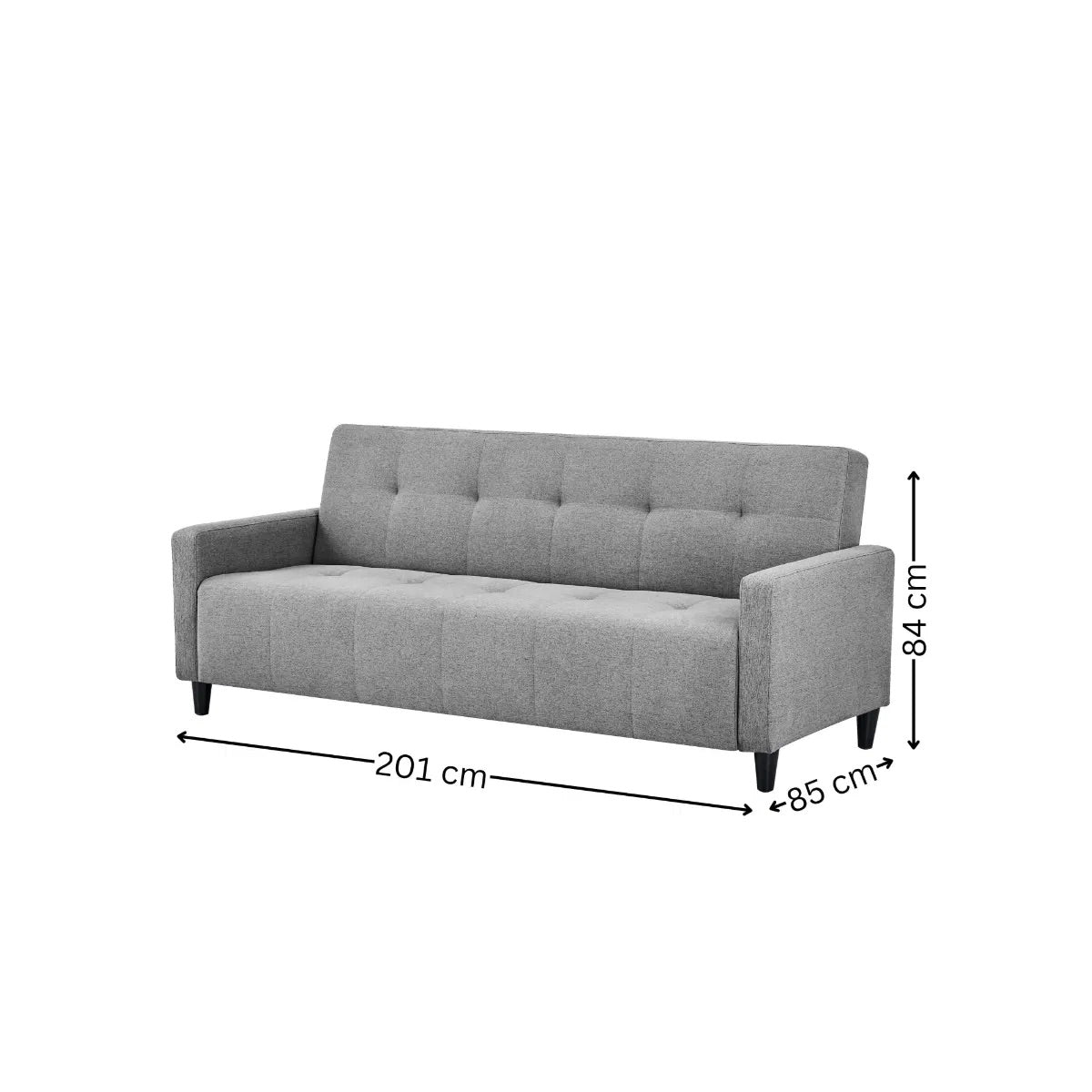 The Alfie 3 Seater Grey Linen Sofa Bed with storage offers both versatility and comfort. Ideal if you need a stylish seating option or an instant sleep solution for guests. Shop online today at www.nobleandnook.co.uk