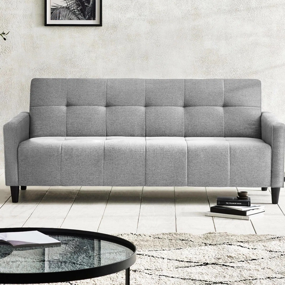The Alfie 3 Seater Grey Linen Sofa Bed with storage offers both versatility and comfort. Ideal if you need a stylish seating option or an instant sleep solution for guests. Shop online today at www.nobleandnook.co.uk