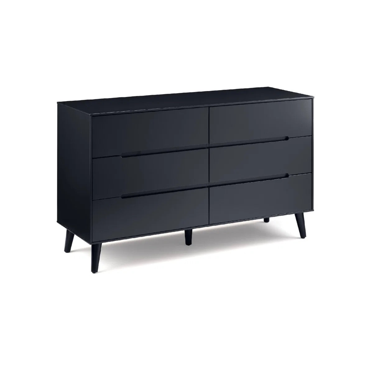 Alicia Anthracite 6 Drawer Wide Chest