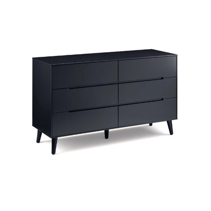 Alicia Anthracite 6 Drawer Wide Chest