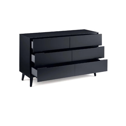 Alicia Anthracite 6 Drawer Wide Chest