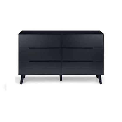 Alicia Anthracite 6 Drawer Wide Chest