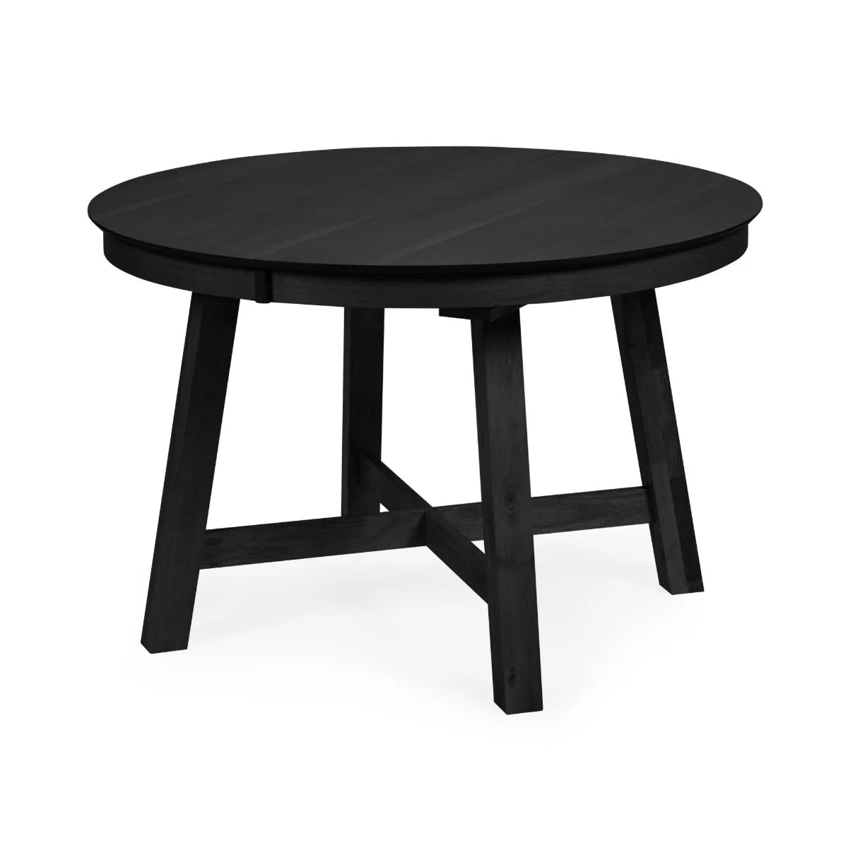 Annika 4-6 Seater Round Extending Dining Table | Black