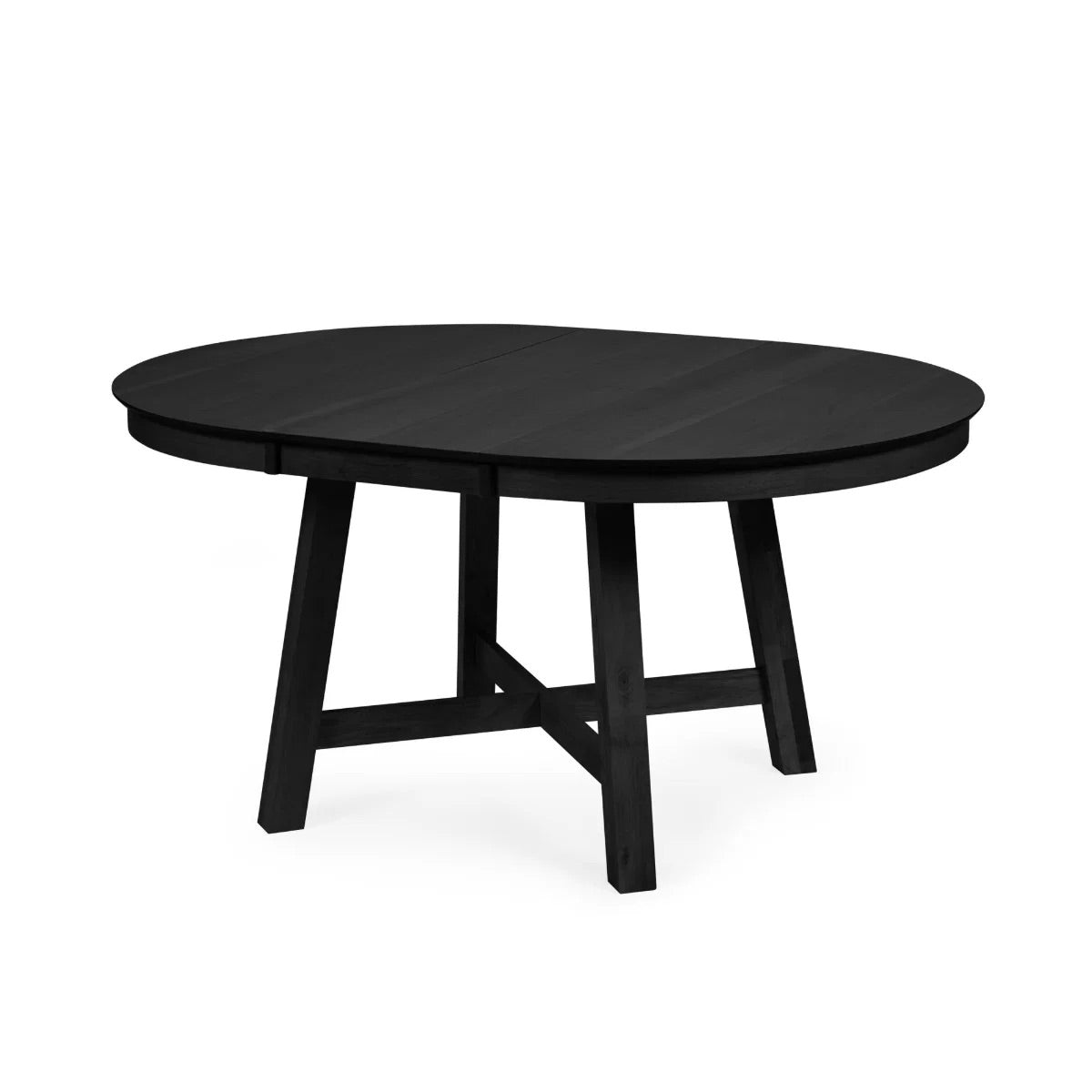 Annika 4-6 Seater Round Extending Dining Table | Black