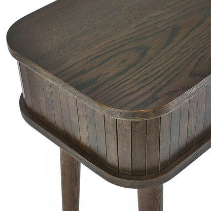 Whether it's used in an entryway or as an accent in your living area, the Arya Console with its sleek profile and clever storage make it a must-have addition for modern interiors. H80xD35xW120cm. Available at www.nobleandnook.co.uk