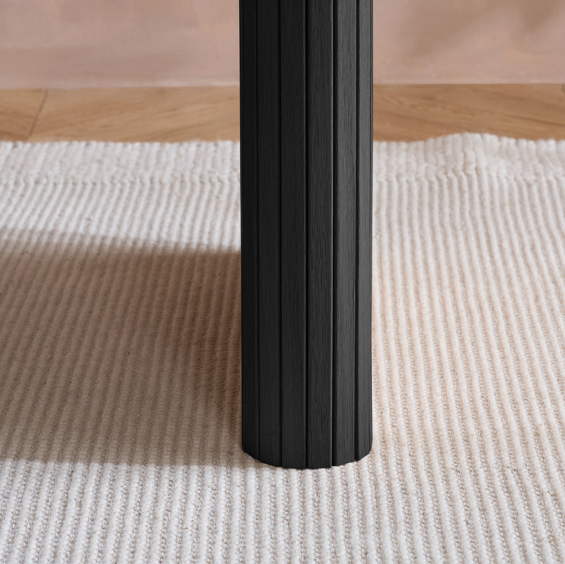 Crafted from premium MDF and available in two stylish finishes, oak or black, this oval table features beautiful fluted detailing that creates a modern, refined look. Shop online today at www.nobleandnook.co.uk