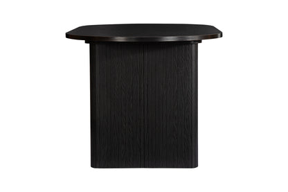 Crafted from premium MDF and available in two stylish finishes, oak or black, this oval table features beautiful fluted detailing that creates a modern, refined look. Shop online today at www.nobleandnook.co.uk