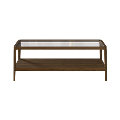 Shop the Abberley Coffee Table in Brown stained solid oak and oak veneer with visible wood grain. FREE UK Mainland Delivery. Shop online today at www.nobleandnook.co.uk