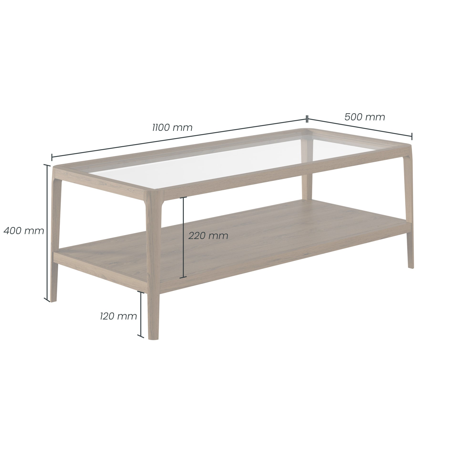 Shop the Abberley Coffee Table in Brown stained solid oak and oak veneer with visible wood grain. FREE UK Mainland Delivery. Shop online today at www.nobleandnook.co.uk