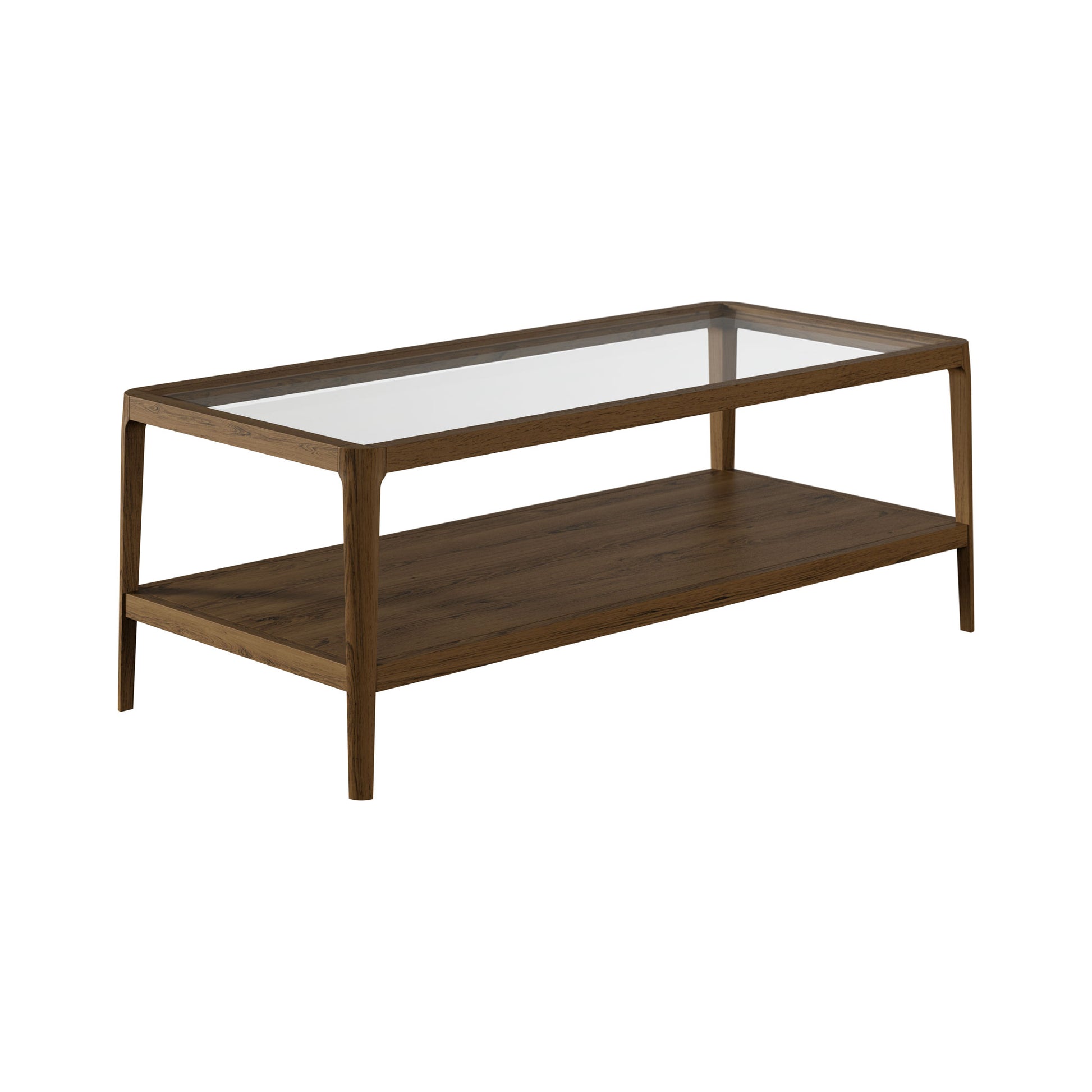 Shop the Abberley Coffee Table in Brown stained solid oak and oak veneer with visible wood grain. FREE UK Mainland Delivery. Shop online today at www.nobleandnook.co.uk