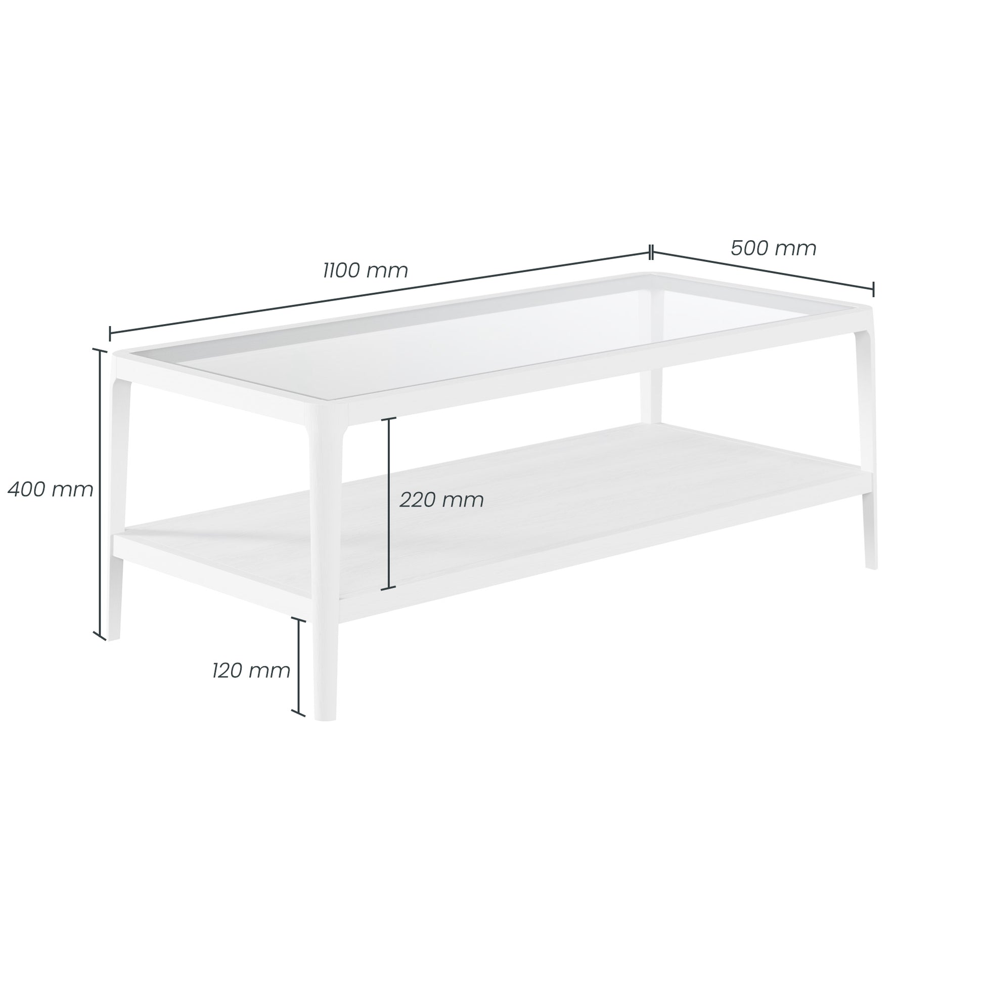 Shop the Abberley Coffee Table in White stained solid oak and oak veneer with glass top. FREE UK Mainland Delivery. Shop online now at www.nobleandnook.co.uk