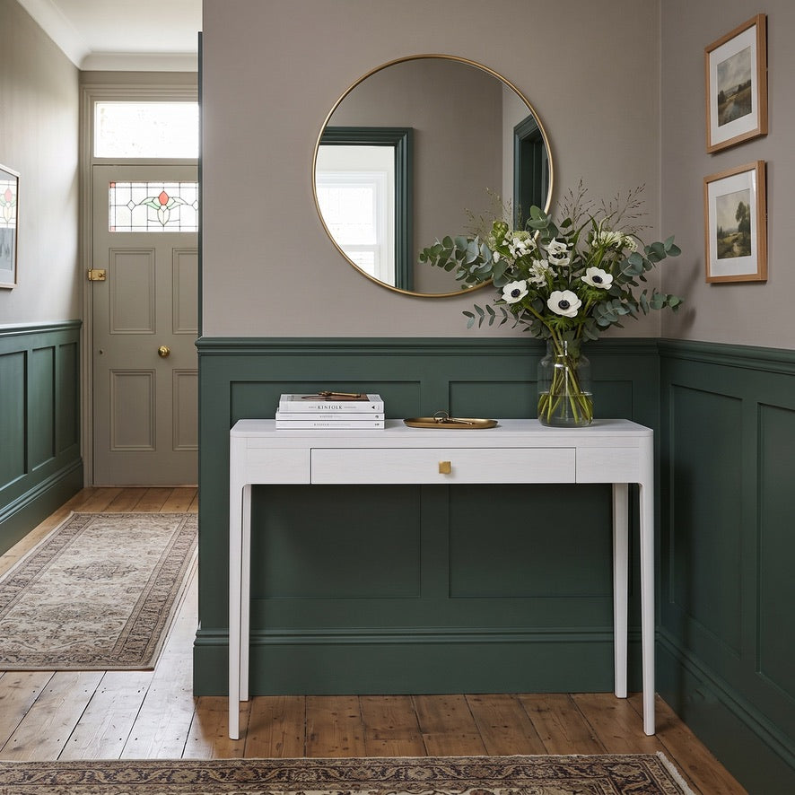 Abberley Console Table in White Stained Oak