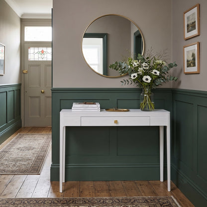 Abberley Console Table in White Stained Oak
