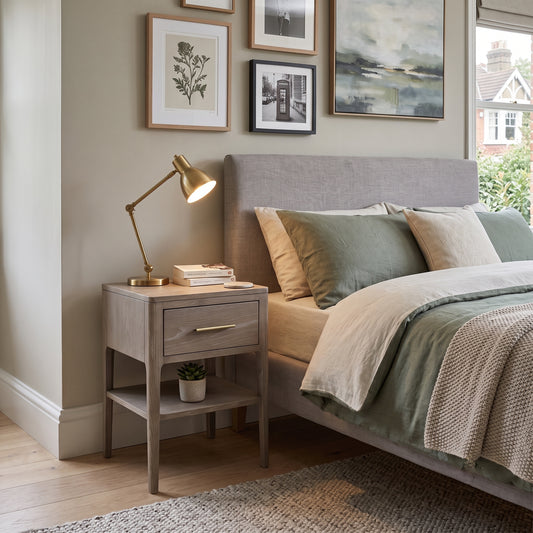Abberley One Drawer Bedside Table | Oak