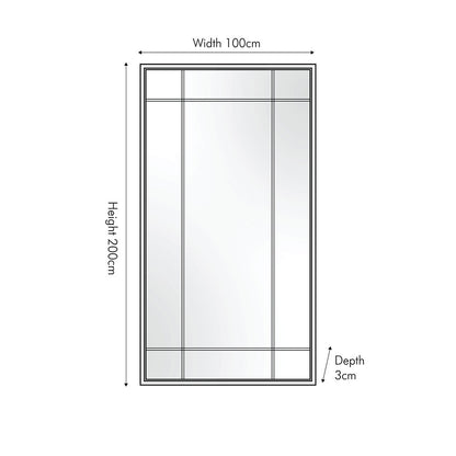 Make a bold statement with this large rectangular floor mirror, perfect in a bedroom or entrance hall for that final glance. FREE UK MAINLAND DELIVERY. Shop online now at www.nobleandnook.co.uk. Pacific Lifestyle