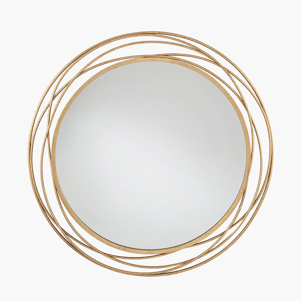 Bring a refined touch to your home with the Antique Gold Metal Swirl Round Wall Mirror. Perfect for your living room, hallway, or bedroom. Shop online now at www.nobleandnook.co.uk