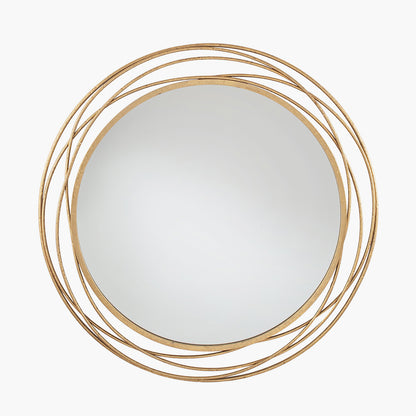 Bring a refined touch to your home with the Antique Gold Metal Swirl Round Wall Mirror. Perfect for your living room, hallway, or bedroom. Shop online now at www.nobleandnook.co.uk