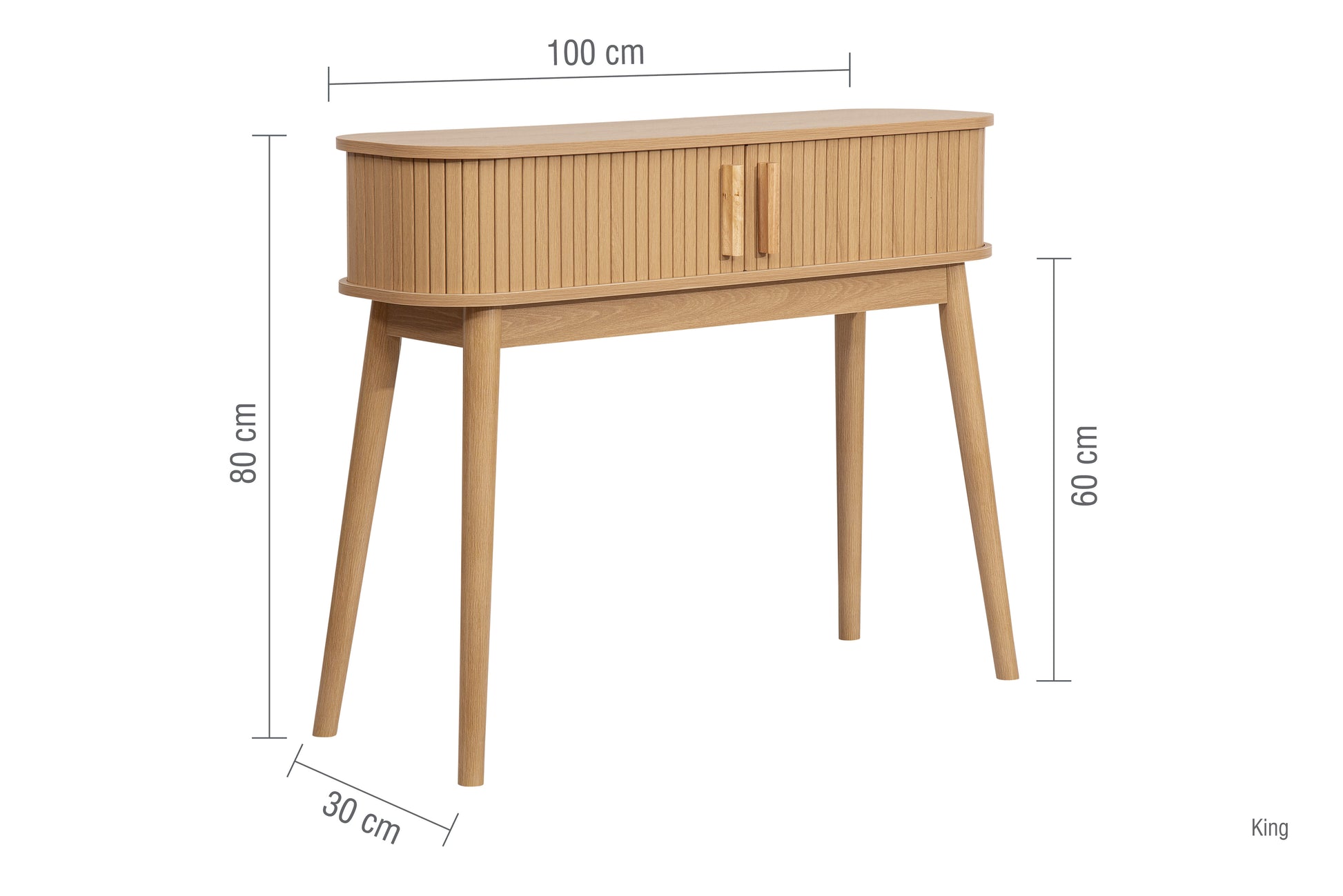 Elevate your interior with the Axel Console Table in an Oak Finish. This stylish table features exquisite fluted detailing, adds depth and sophistication to any living space. Shop online today at www.nobleandnook.co.uk