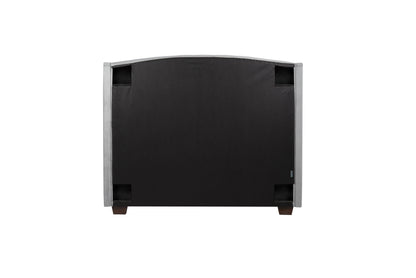 The Balmoral bed frame, a perfect blend of luxury and contemporary elegance. Upholstered in sumptuous grey velvet with striking wingback headboard. Shop online today at www.nobleandnook.co.uk