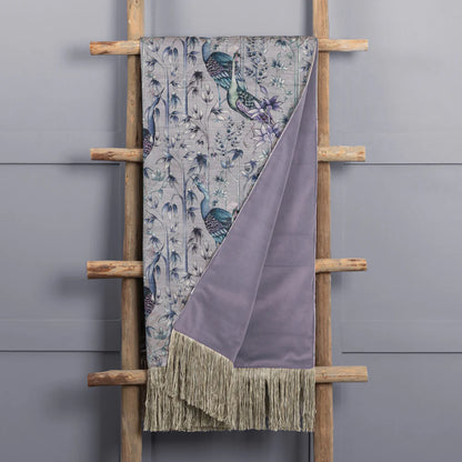 Bennu Printed Throw Willow – Artful Design and British Craftsmanship