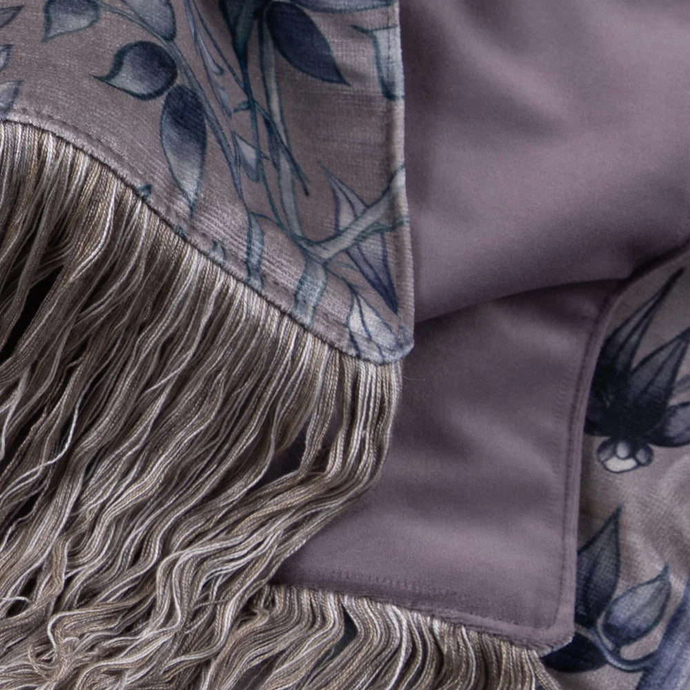 Bennu Printed Throw Willow – Artful Design and British Craftsmanship