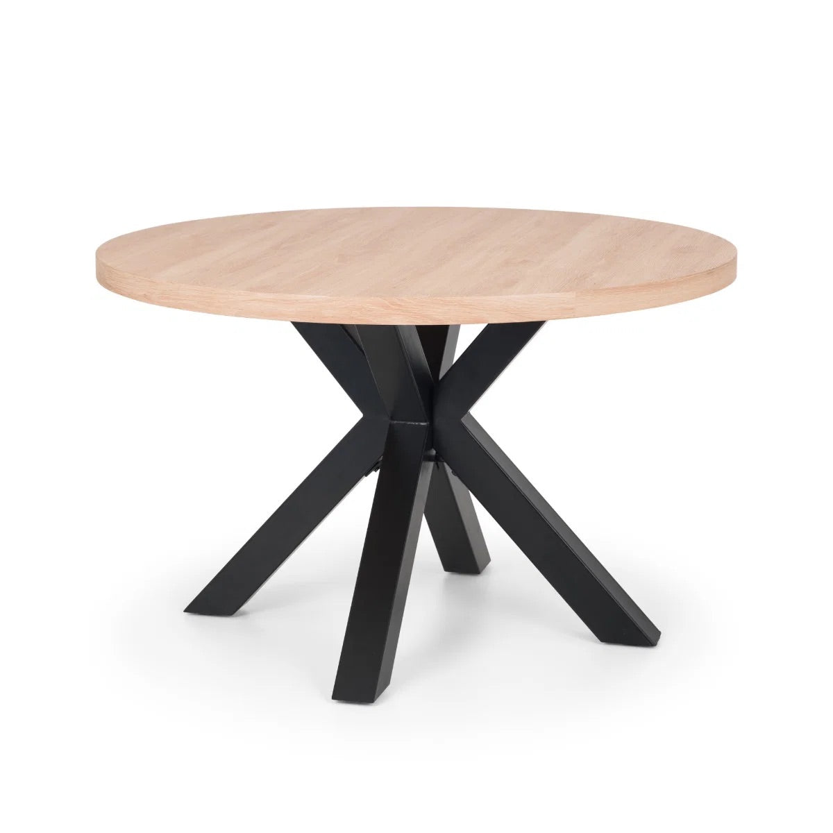 Berwick 4 Seater Round Dining Table | Oak & Black