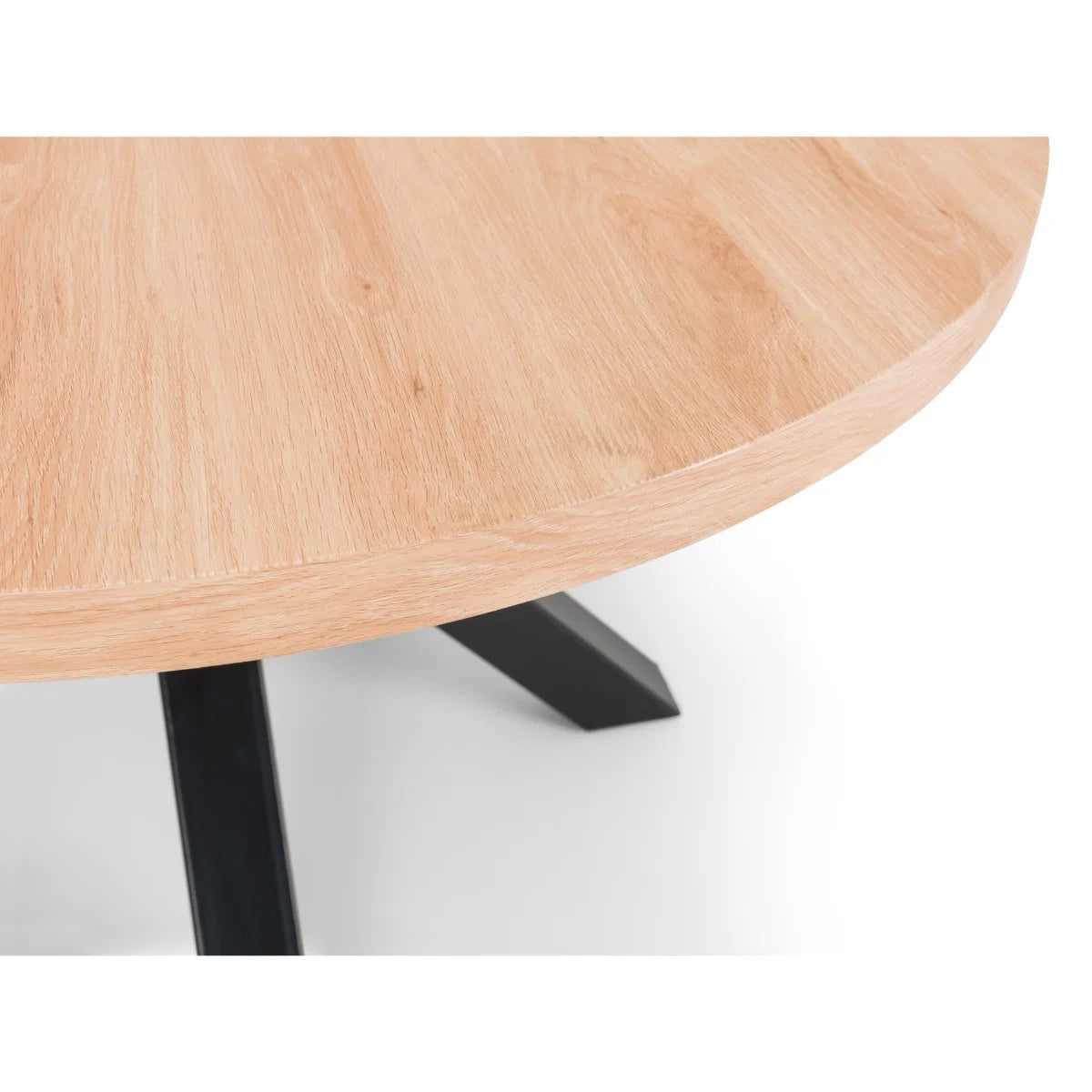 Berwick 4 Seater Round Dining Table | Oak & Black