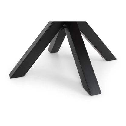 Berwick 4 Seater Round Dining Table | Oak & Black