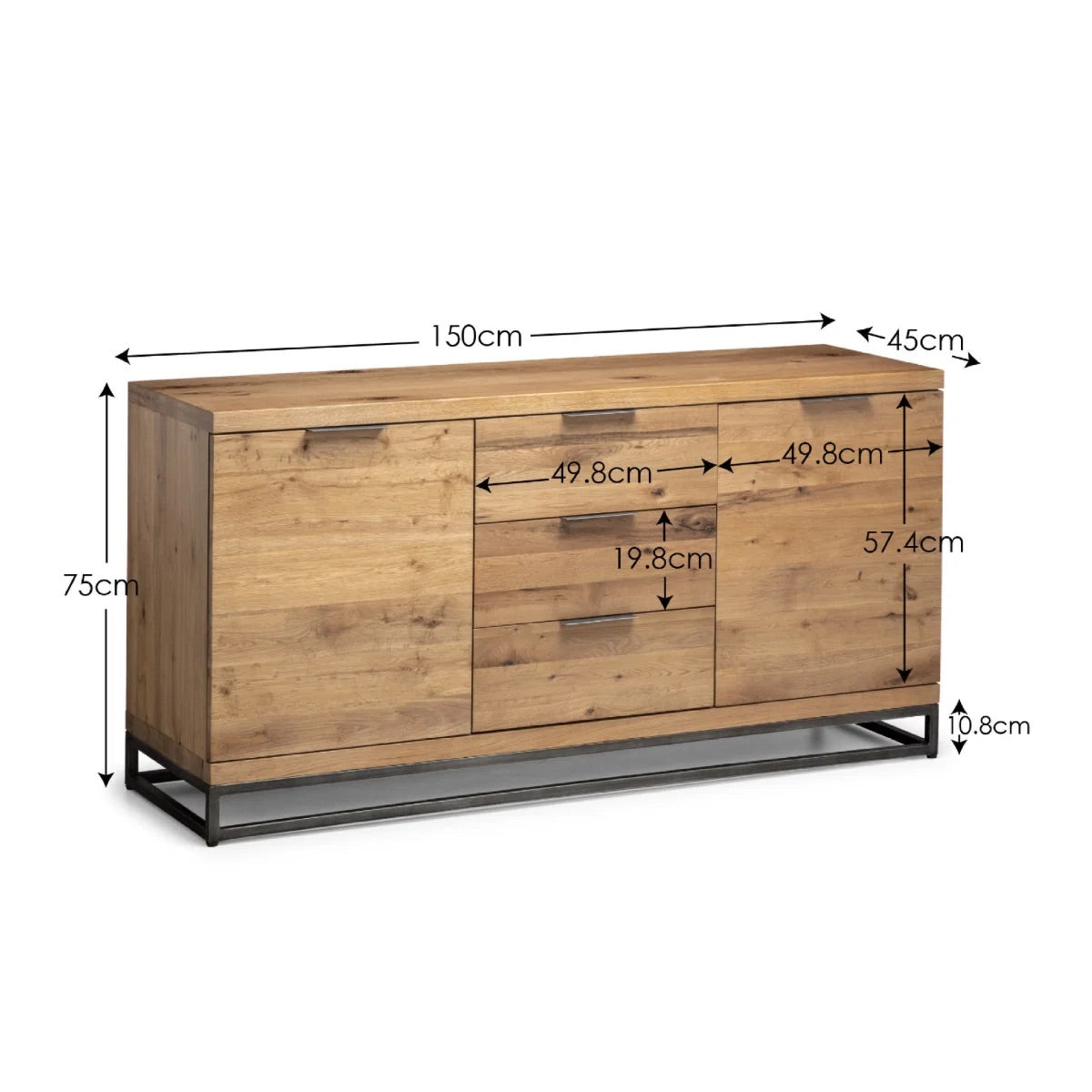 Brooklyn Sideboard | Oak & Metal