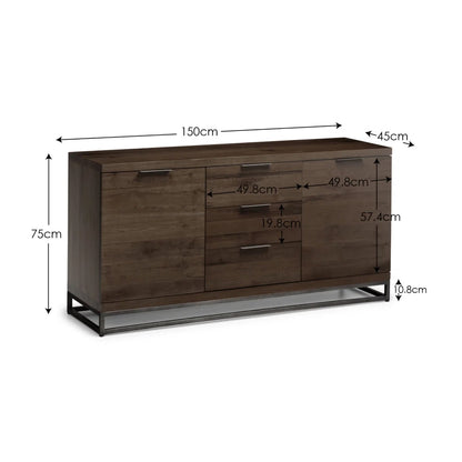 Brooklyn Sideboard | Dark Oak & Metal