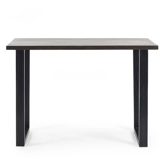Shop the Brooklyn Bar Table in Dark Oak, crafted from solid oak. Ideal for hosting drinks or enjoying casual meals. Dimensions – H96 x D70 x W140 cm. Shop online today at www.nobleandnook.co.uk