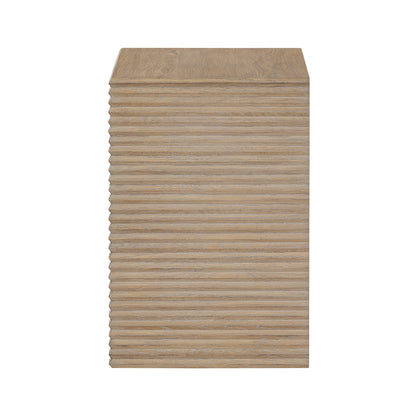 Wickham Bedside Table | One Drawer | Ribbed Oak